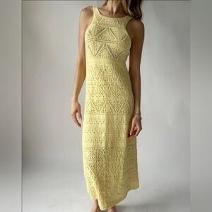 Zara Yellow Crochet Dress